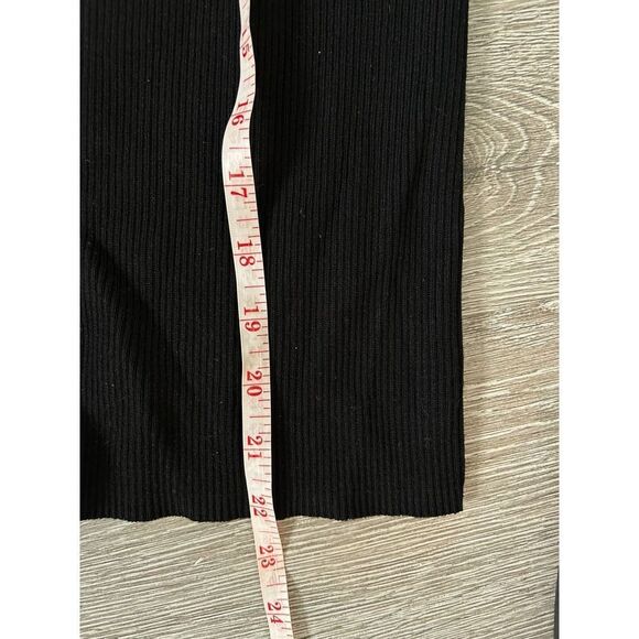 Zara EUC Black Ribbed Knit Button Down Cardigan Top Size XL - Picture 12 of 13